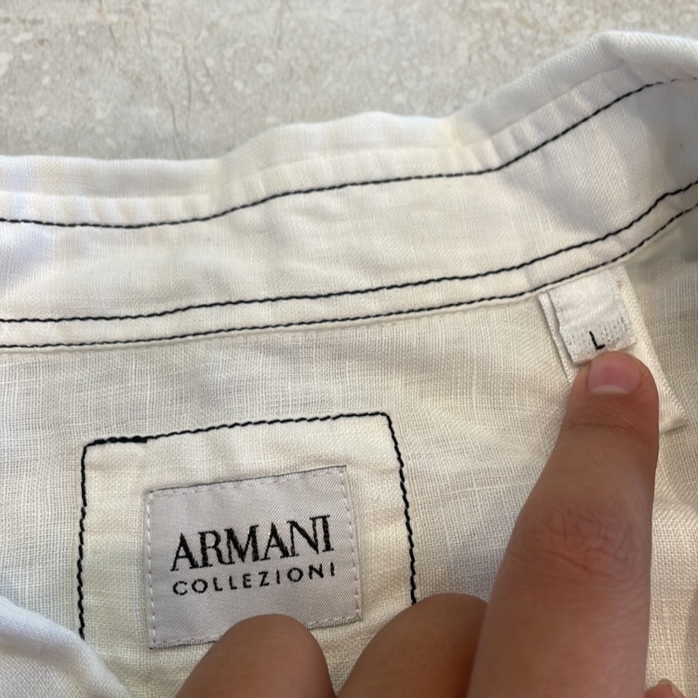 Men’s Armani Collezioni Button Down Shirt - Size L - Picture 5 of 6